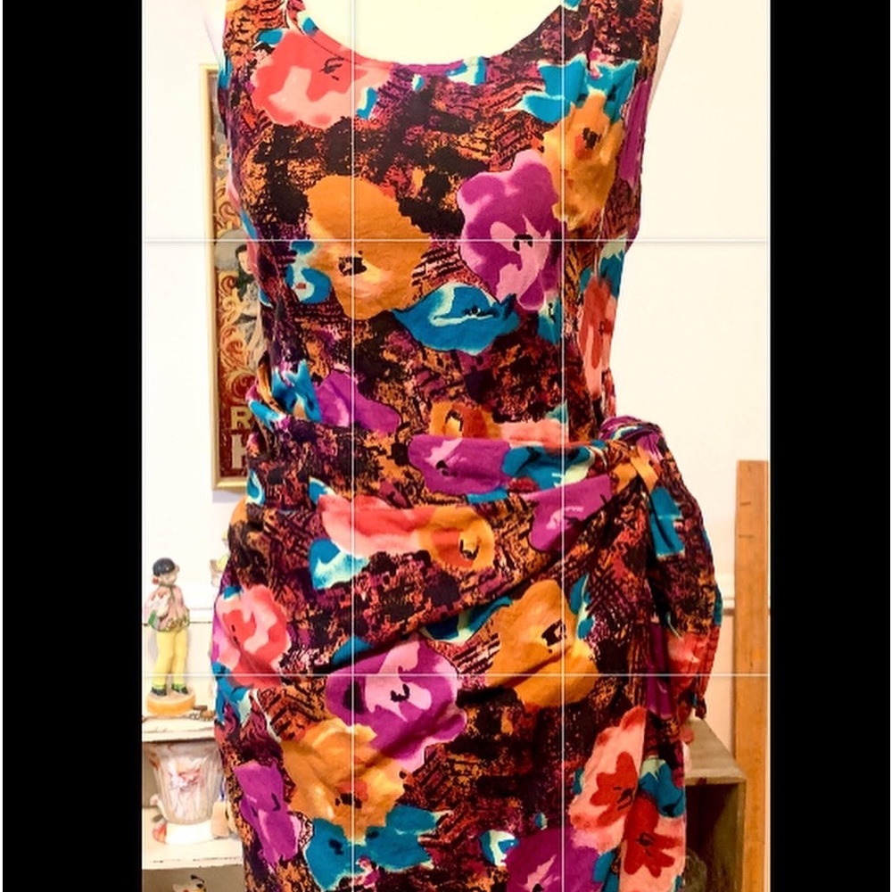 LA Spice Vintage Faux Wrap Tank Dress Vacation Beach Cruise Stylish Comfort